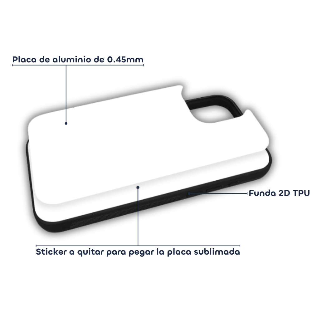 Funda p. Sublimar - iPhone 16 Plus : NEGRO