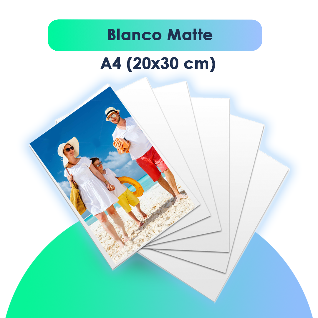 Chapa de Aluminio Sublimable Blanca Matte A4 (20*30cm)