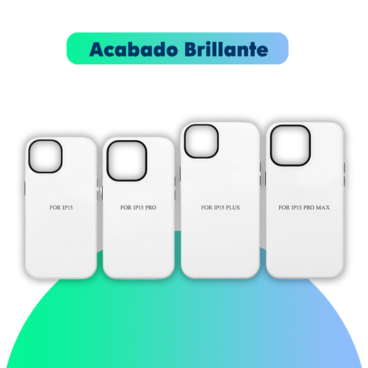 Funda sublimable 3D 2 en 1 -  iPhone Serie 15 - Brillante